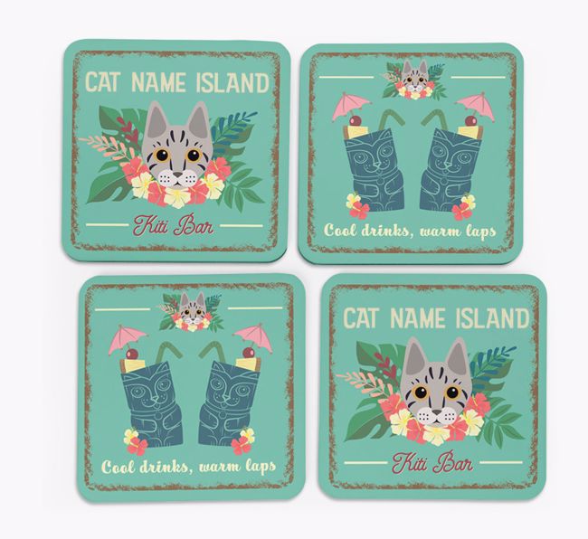 Tiki Bar: Personalised {breedCommonName} Coasters